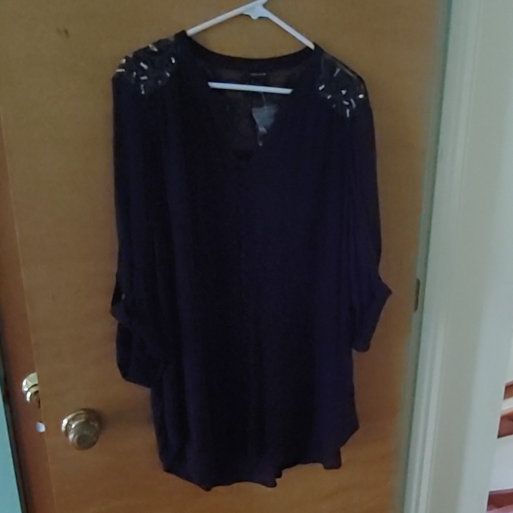 Black Button Blouse
